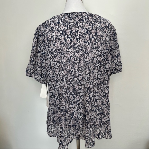 •new• 1. STATE Floral Pleated Blouse - Picture 4 of 5